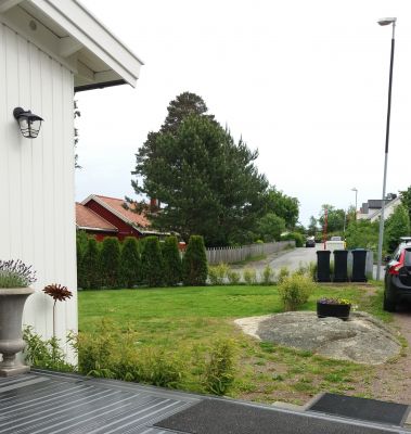 Bilde fra hageprosjekt hos østergren, grønt og frodig