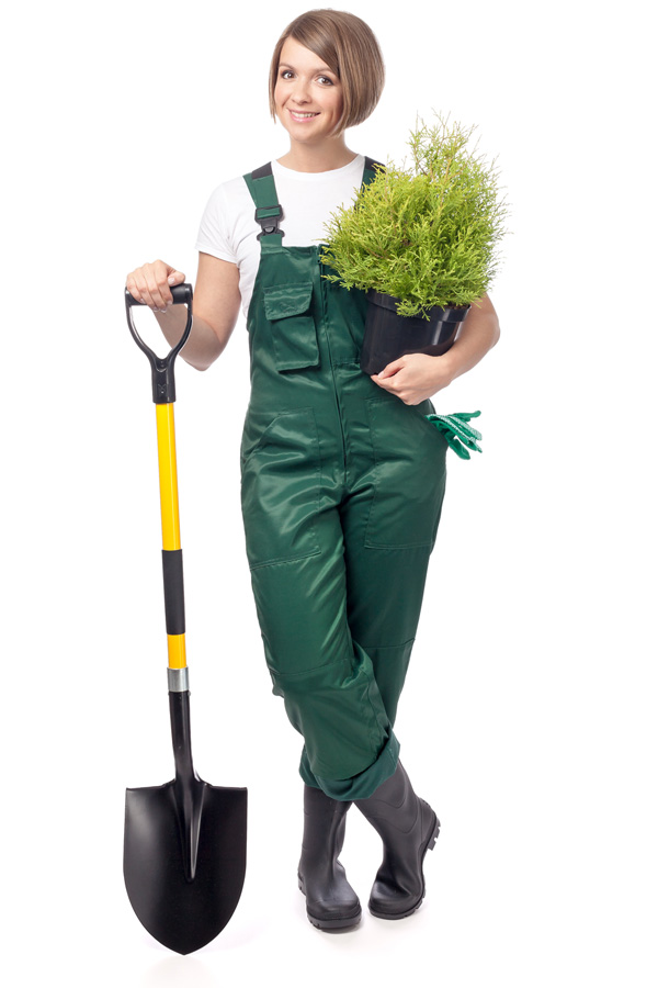 Gartner som jobber med planter, symbol på fagkunnskap og service